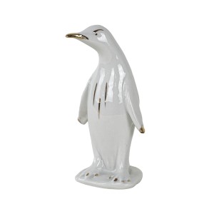 Porcelanowa figurka pingwin, włoski design, lata 70, produkcja: Włochy