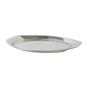 Owalna taca metalowa, włoski design, lata 80, produkcja: Włochy