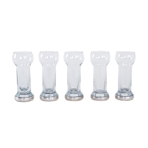 Komplet pięciu szklanek, włoski design, lata 70, produkcja: Włochy