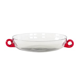 Misa szklana, włoski design, lata 70, produkcja: Włochy