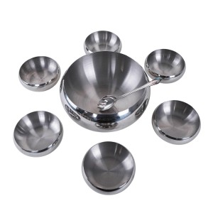 Komplet misek stal nierdzewna, włoski design, lata 80, produkcja: Włochy