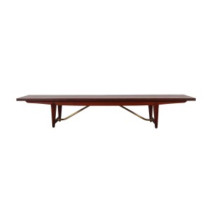 Lowboard tekowy, duński design, lata 80, produkcja: Dania