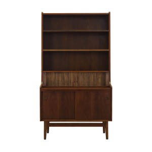 Biblioteczka orzechowa, duński design, lata 70, projektant: Johannes Sorth
