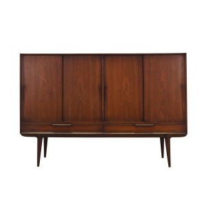 Highboard palisandrowy, duński design, lata 70, producent: Omann Jun
