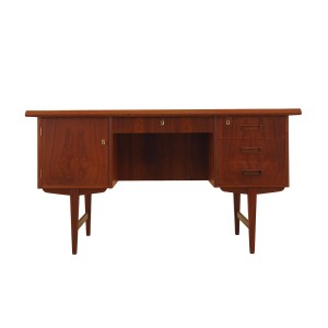 Biurko tekowe, duński design, lata 70, produkcja: Dania