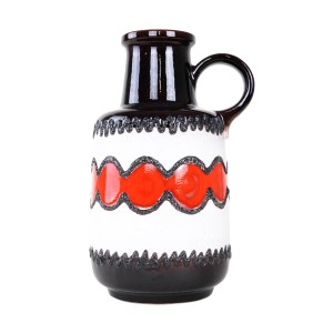 Wazon ceramiczny z uchwytem, niemiecki design, lata 60, produkcja: West Germany