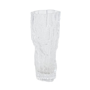 Wazon szklany ice glass, duński design, lata 70, produkcja: Dania
