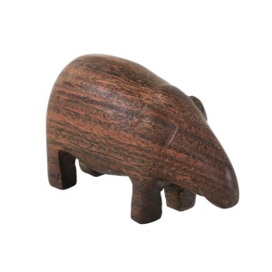 Drewniana figurka zwierzę, duński design, lata 70, produkcja: Dania