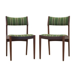 Komplet dwóch krzeseł tekowych, duński design, lata 70, produkcja: Dania