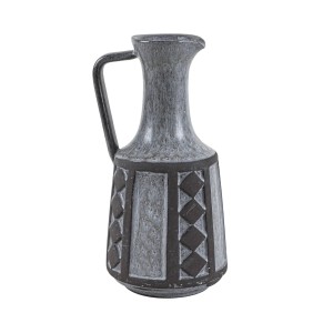 Wazon ceramiczny szary, duński design, lata 70, produkcja: Frank Keramik