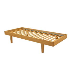 Łóżko jesionowe, duński design, lata 70, produkcja: Dania