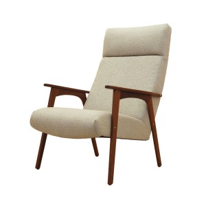 Fotel tekowy, duński design, lata 70, produkcja: Dania
