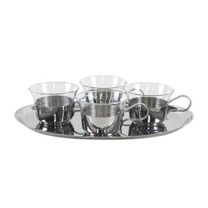 Zestaw do serwowania, włoski design, lata 70, produkcja: Włochy
