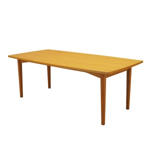 Stół jesionowy, duński design, lata 70, produkcja: Dania