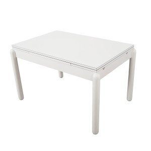 Stół biały rozkładany, włoski design, lata 80, produkcja: Włochy