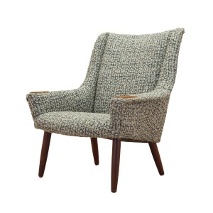 Fotel wypoczynkowy, duński design, lata 70, produkcja: Dania
