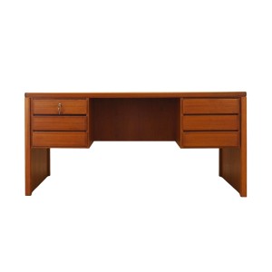 Biurko tekowe, duński design, lata 70, produkcja: Omann Jun