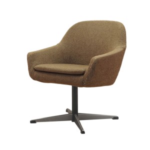 Fotel brązowy, duński design, lata 70, produkcja: Dania