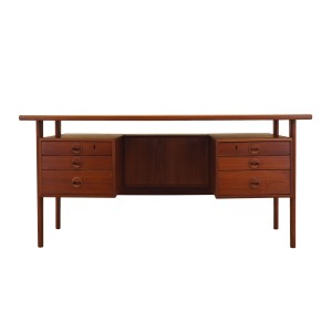 Biurko tekowe, duński design, lata 70, designer: Kai Kristiansen