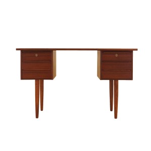 Biurko tekowe, duński design, lata 70, produkcja: Dania