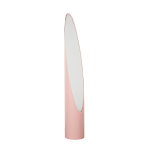 Lustro Lipstick różowe, włoski design, lata 70, projektant: Rodolfo Bonetto