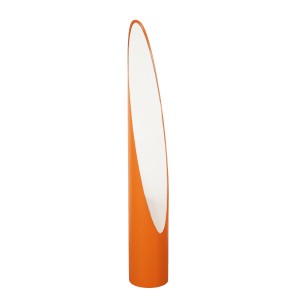 Lustro Lipstick pomarańczowe, włoski design, lata 70, projektant: Rodolfo Bonetto