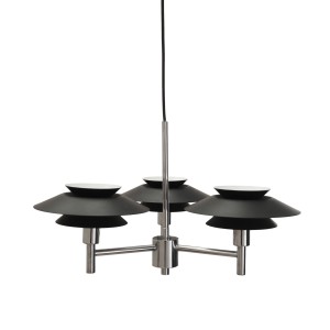Lampa wisząca Genoa z trzema kloszami, metalowa, Harald Nyborg A/S, Dania, współczesna