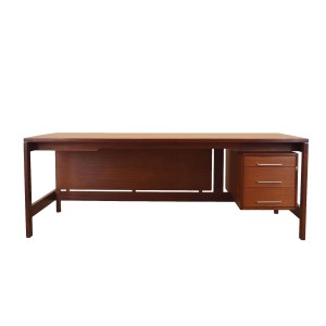 Biurko tekowe Henning Jensen & Torben Valeur dla Munch, duński design lat 60.