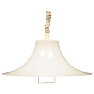 Lampa wisząca biała, duński design, lata 70, producent: Fog & Morup