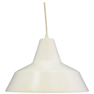 Żyrandol biały, duński design, lata 70, produkcja: Dania