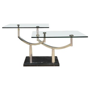 Stolik kawowy metalowy, duński design, lata 90