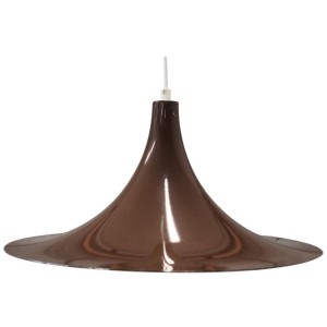 Lampa wisząca brązowa, duński design, lata 60