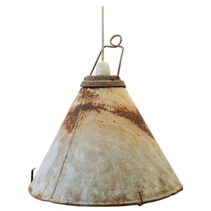 Lampa metalowa, styl industrialny, lata 50