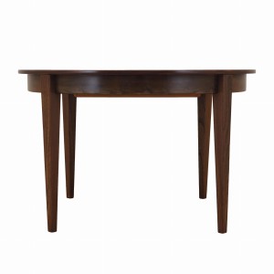 Stół okrągły palisandrowy, duński design, lata 70, produkcja: Dania