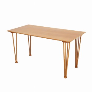 Stół jesionowy, duński design, lata 70, produkcja: Dania