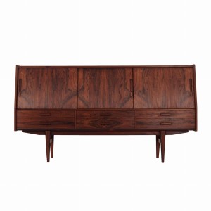 Highboard palisandrowy, duński design, lata 70, produkcja: Dania