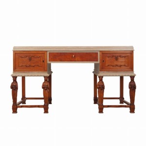 Biurko dębowe, duński design, lata 50, produkcja: Dania