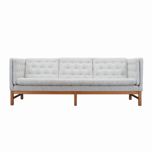 Sofa dębowa, duński design, lata 70, produkcja: Erik Jørgensen Møbelfabrik