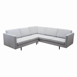 Narożnik szary, duński design, lata 90, produkcja: Dania
