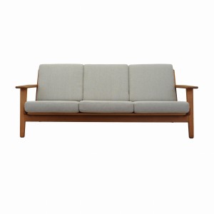 Sofa dębowa, duński design, lata 60, projektant: Hans J. Wegner, producent: Getama
