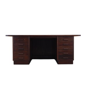Biurko orzechowe, duński design, lata 60, produkcja: Dania