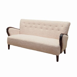 Sofa bukowa, duński design, lata 60, produkcja: Dania